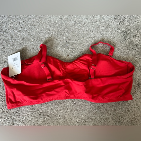 Andie Swim The Rio Top in Cherry Red Size XXL Sustainable Bikini Plus Size - Picture 5 of 7